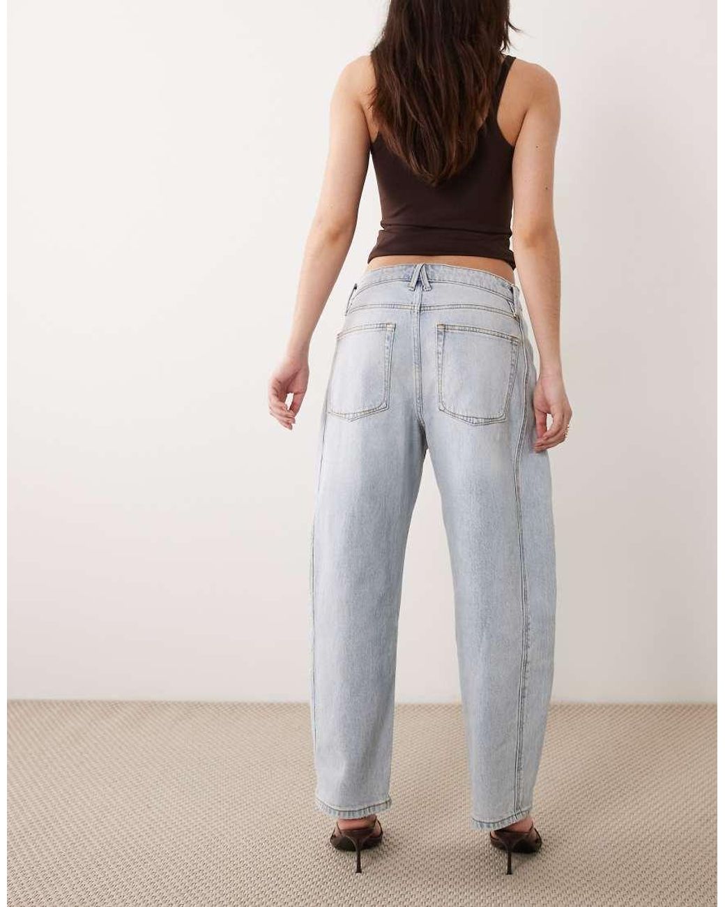 GOOD AMERICAN Gray Good Barrel Jeans
