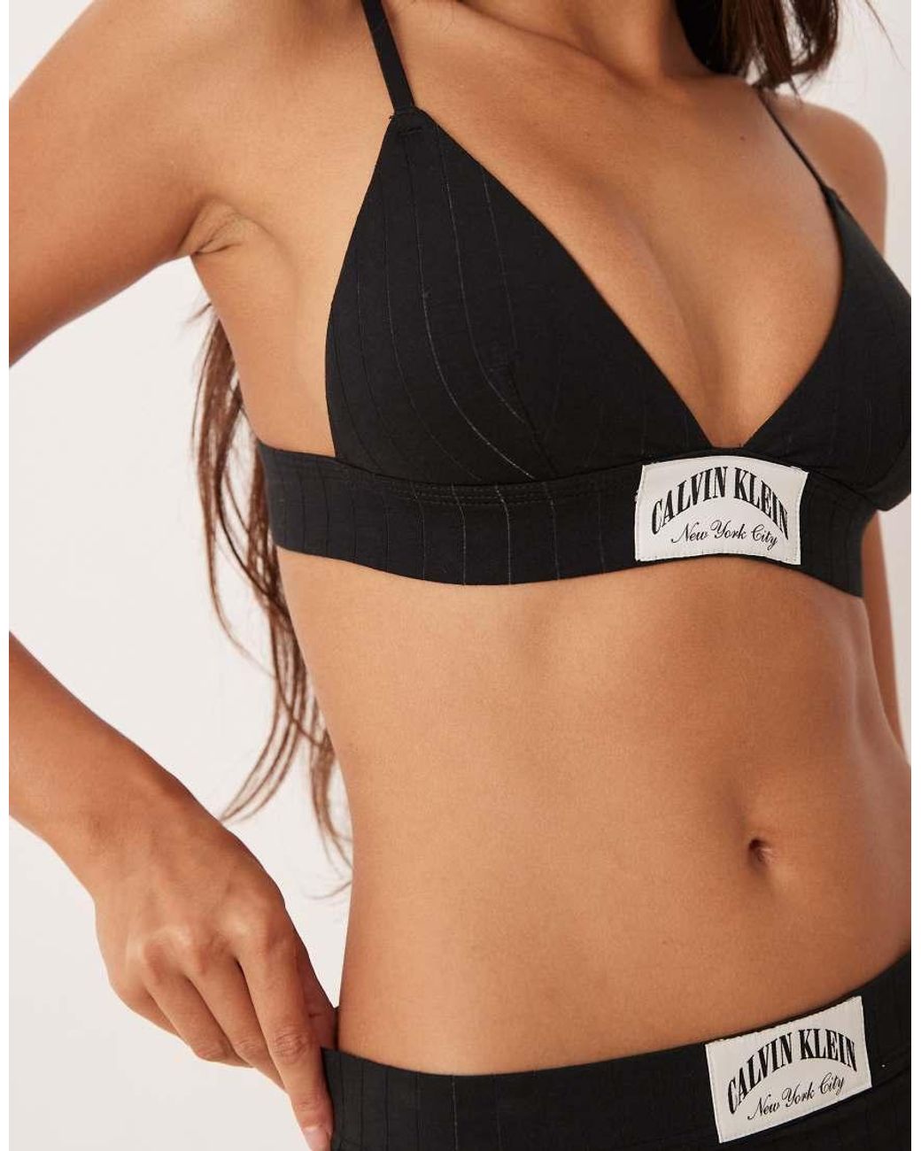 Calvin Klein Brown Heritage Athletic Lightly Lined Triangle Bra