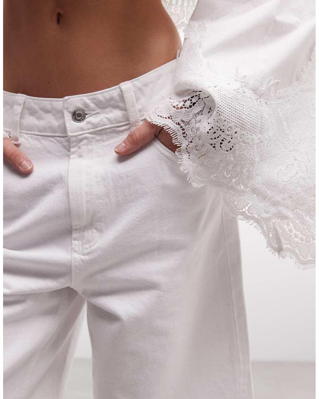 ASOS White Denim Bermuda Short