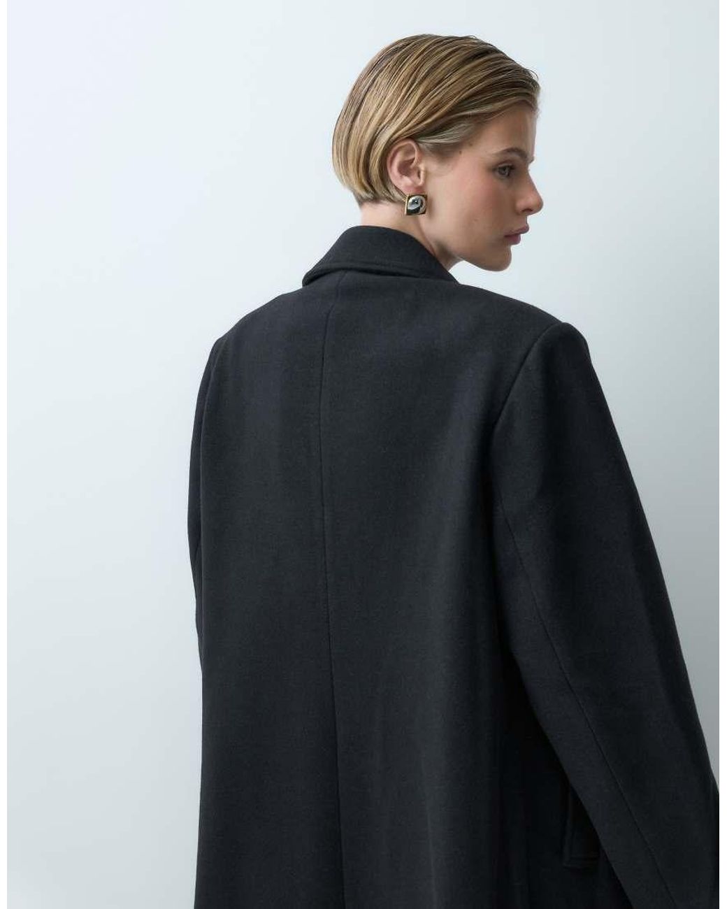 ONLY Blue Tailored Maxi Coat