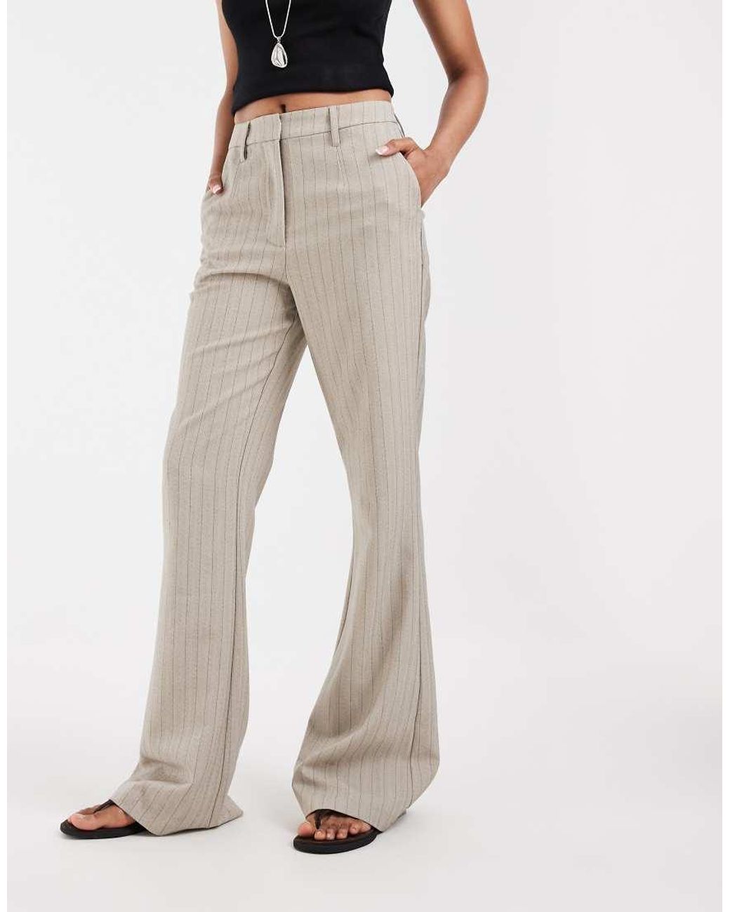 ASOS Natural Tall Tailored Snatch Flare