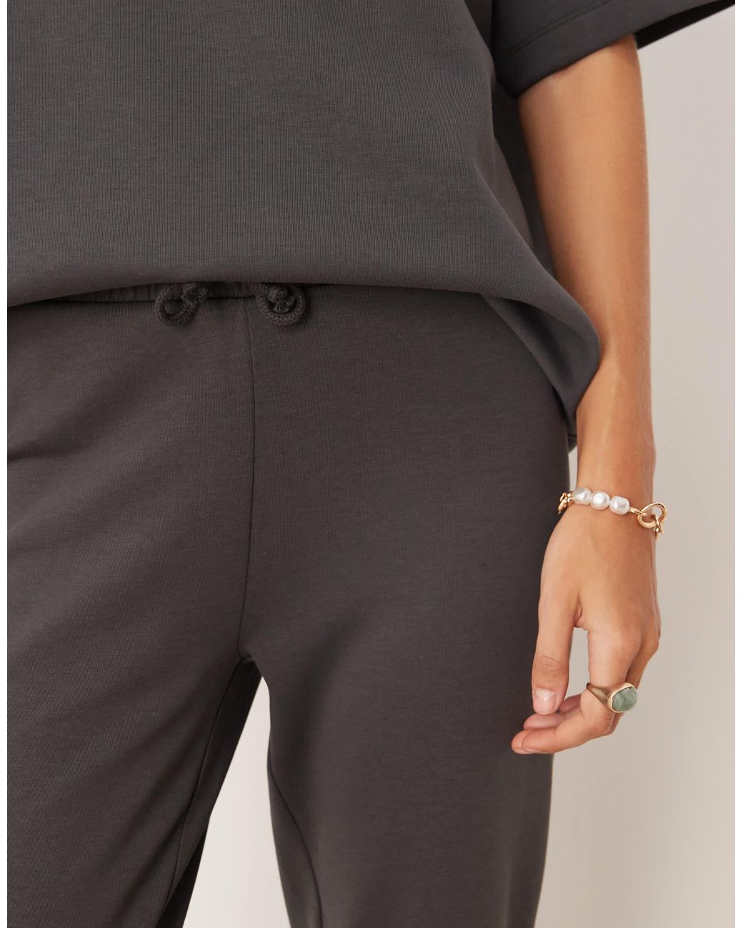 ASOS Gray Interlock Flared Sweatpants