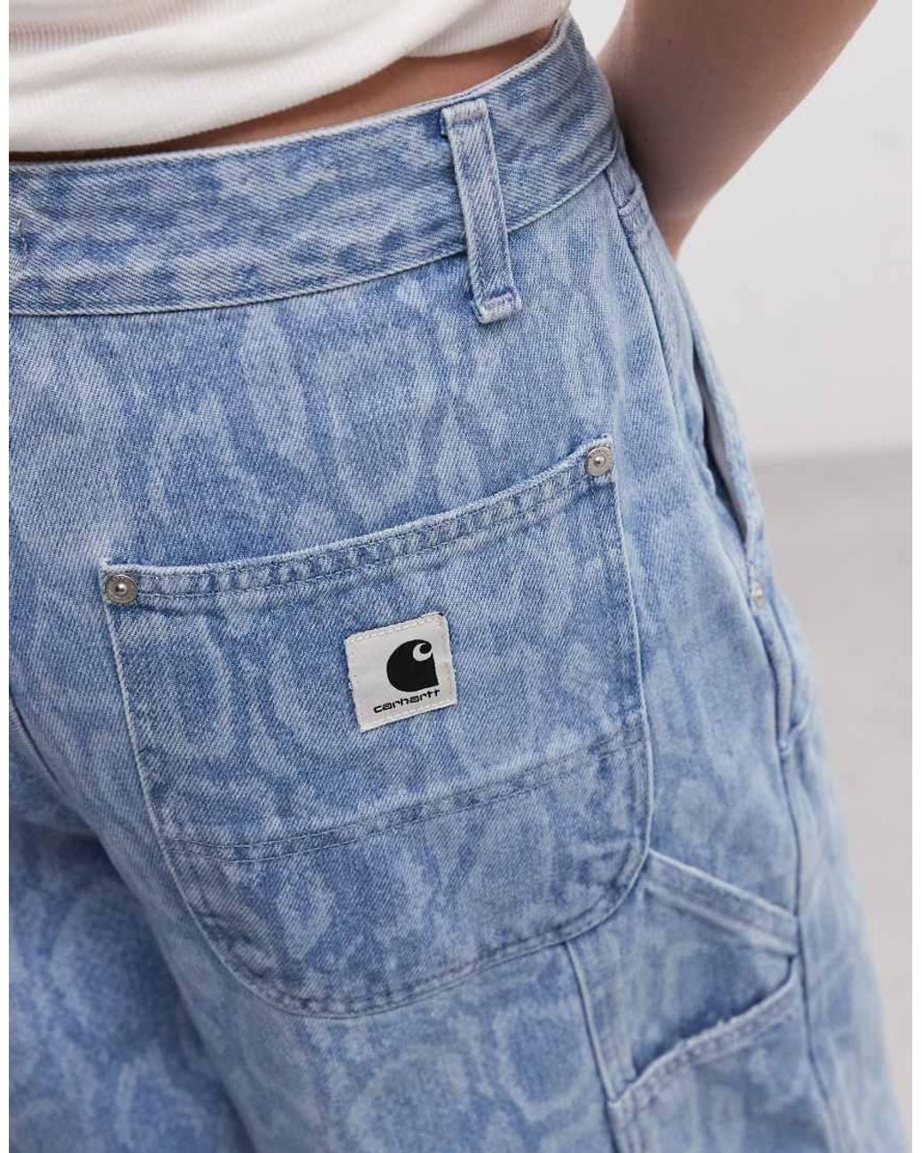 Carhartt Blue Nixon Double Knee Relaxed Fit Shorts