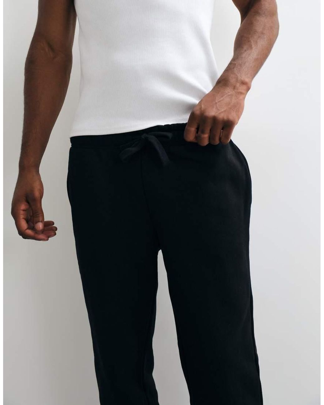 ASOS Gray Premium Heavyweight Straight Leg jogger for men