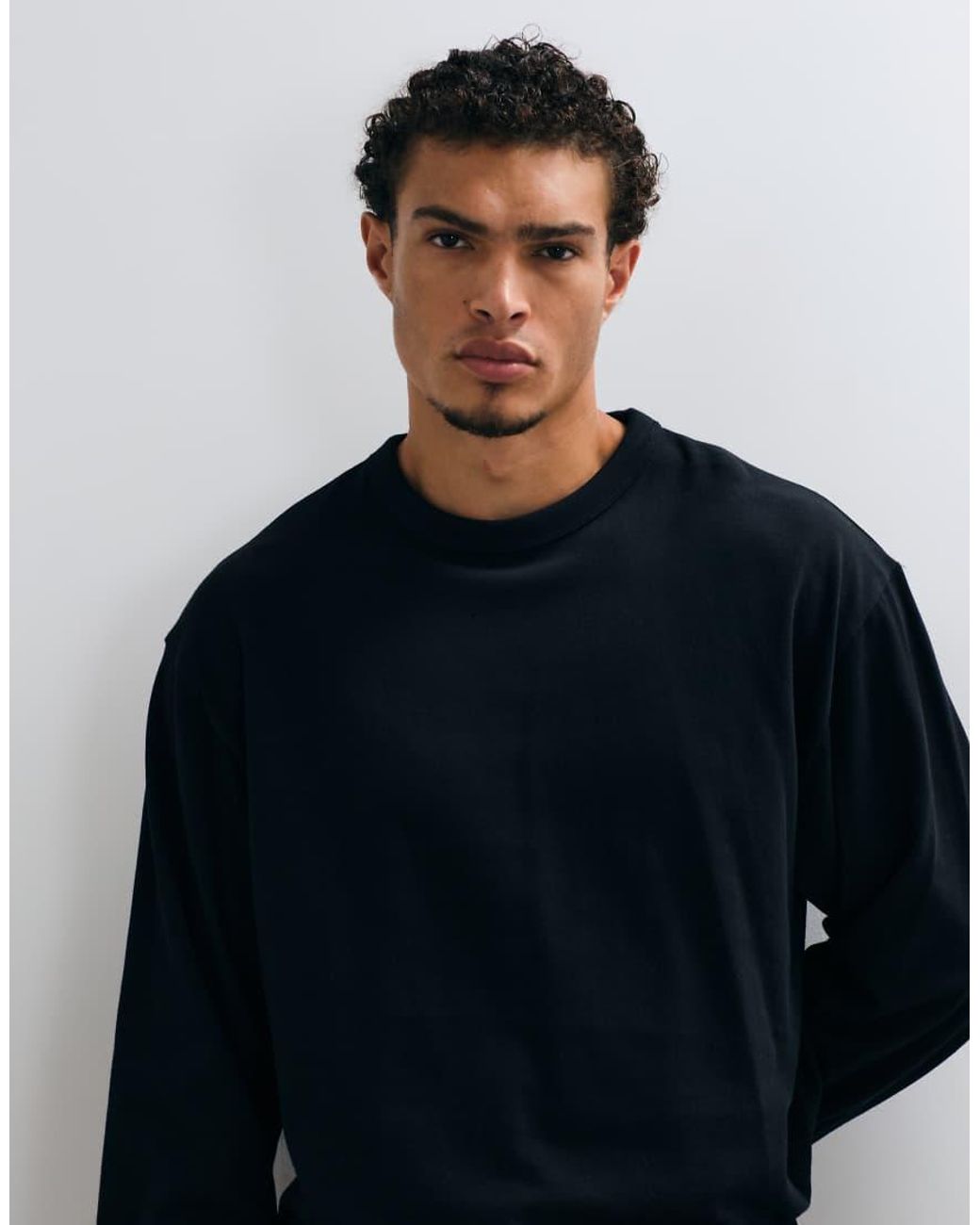 Collusion Blue Long Sleeve Boxy T-shirt for men