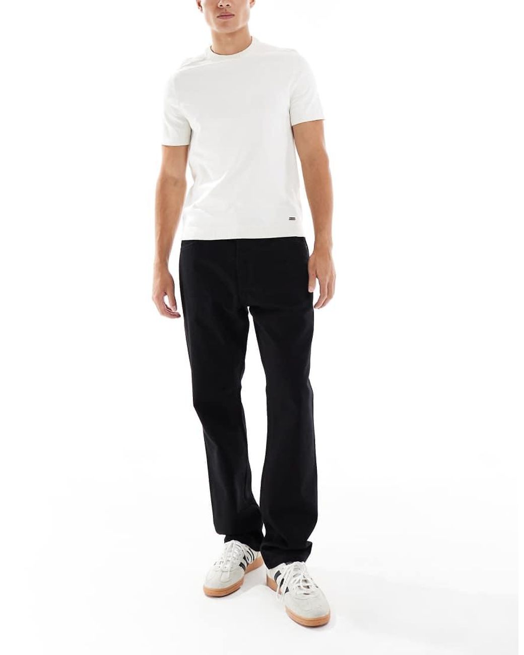 Only & Sons White Edge Straight Fit Jeans for men