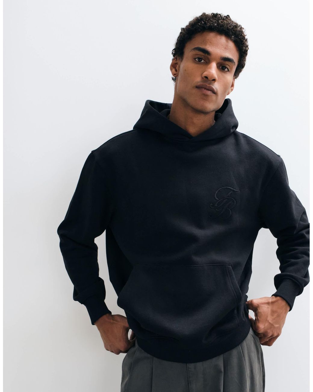 Sweat à capuche coupe décontractée classique Threadbare pour homme en coloris Blue