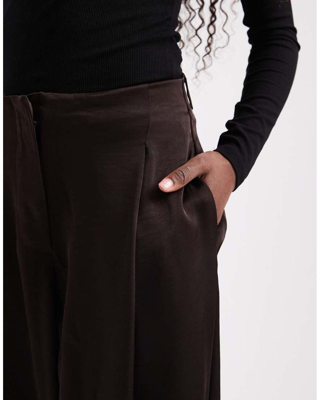 Vero Moda Black High Waist Pleated Balloon Trouser