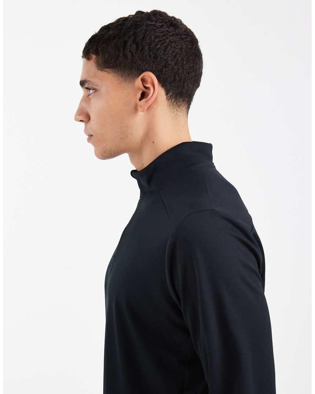 Nike Football Blue Academy Dri-Fit Half Zip Long Sleeve Top for men