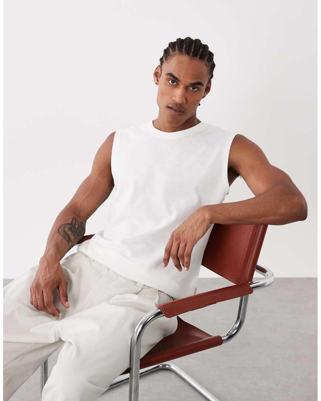 Jack & Jones Natural Knitted Vest for men