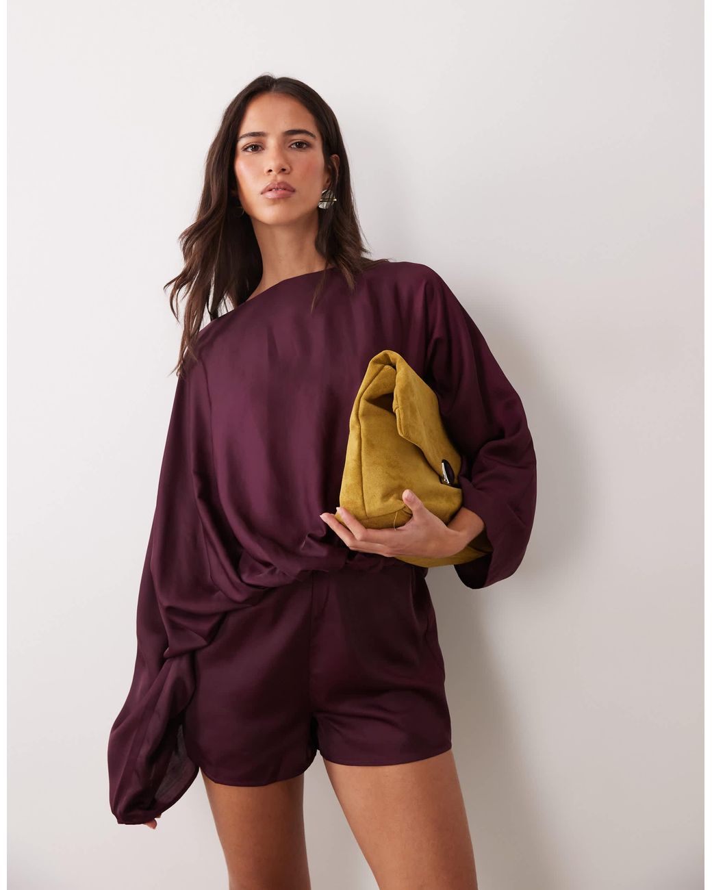 ASOS Purple Batwing Playsuit