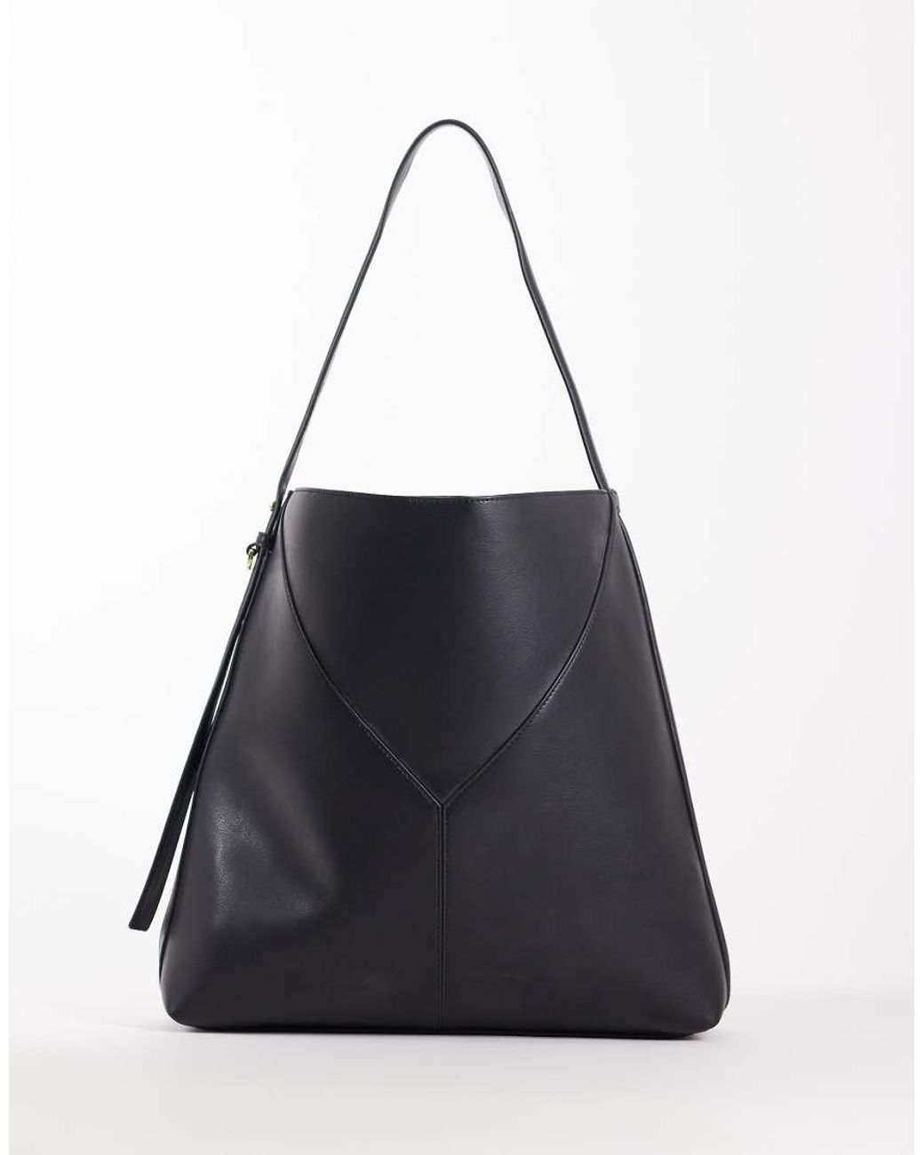 Borsa Da Spalla Slim Nera di Mango in Black