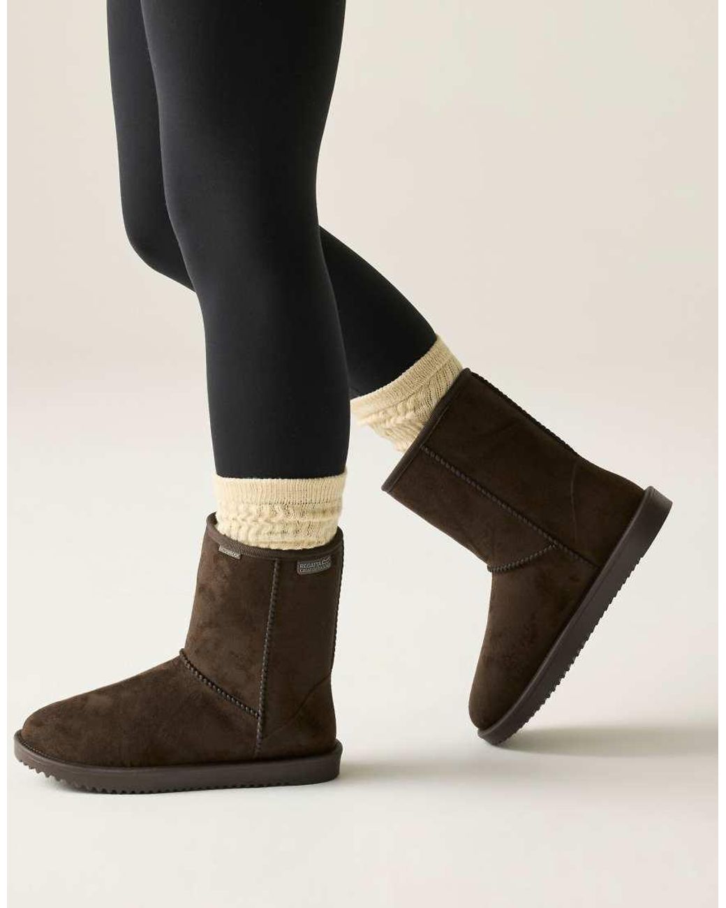 Regatta Black Risley Mid Waterproof Snow Boots