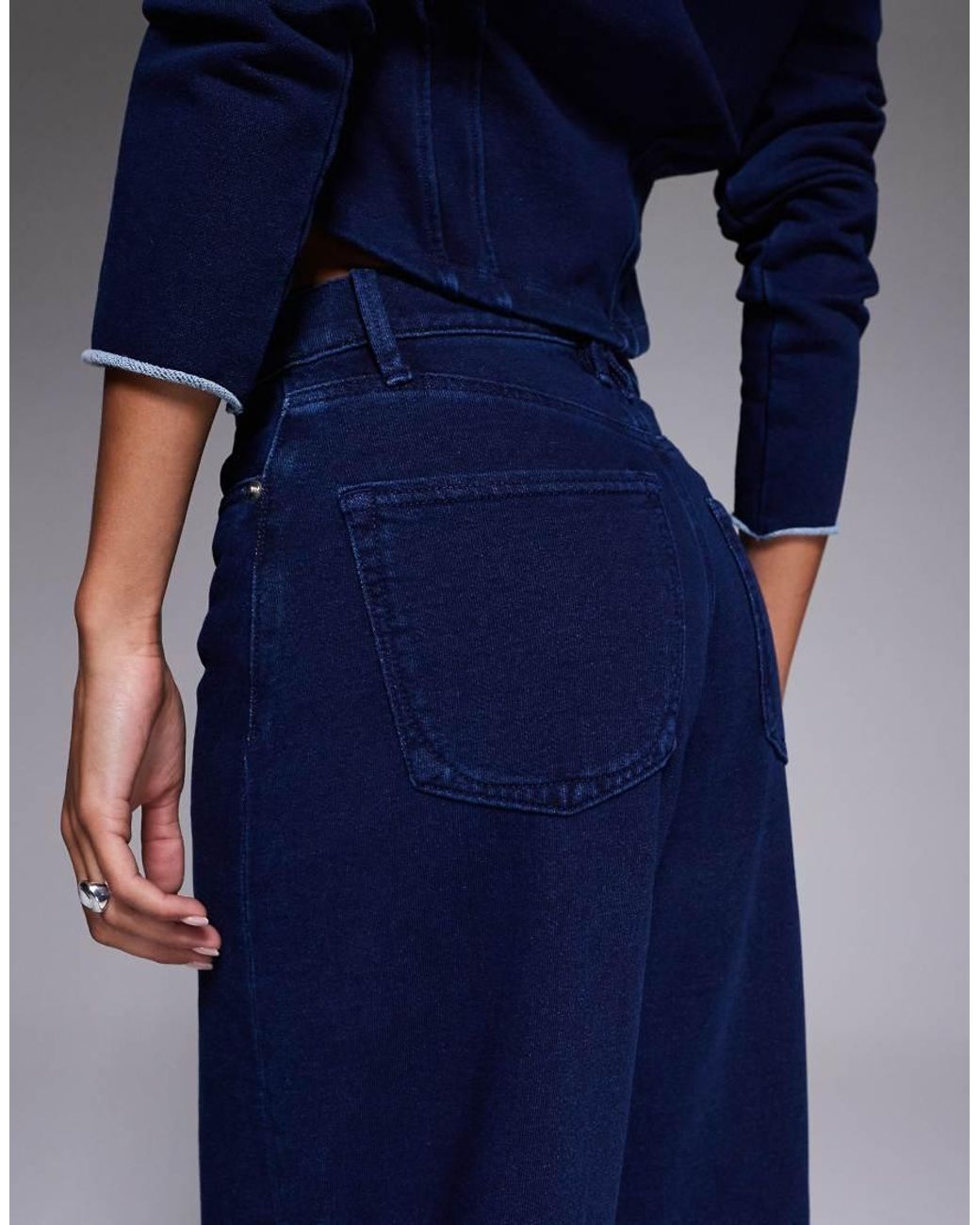 GOOD AMERICAN Blue Jeanius Barrel Sweatpants Co-ord