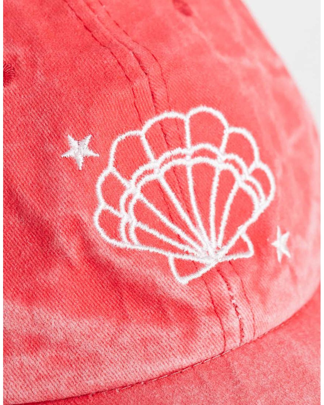 South Beach Pink Embroide Shell Cap