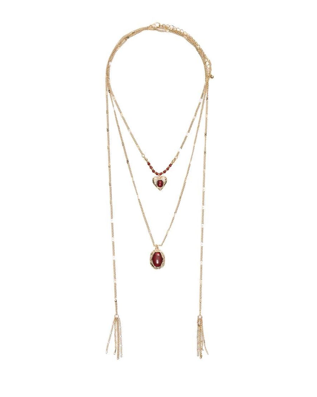 Bershka Brown Beaded Necklace Pack