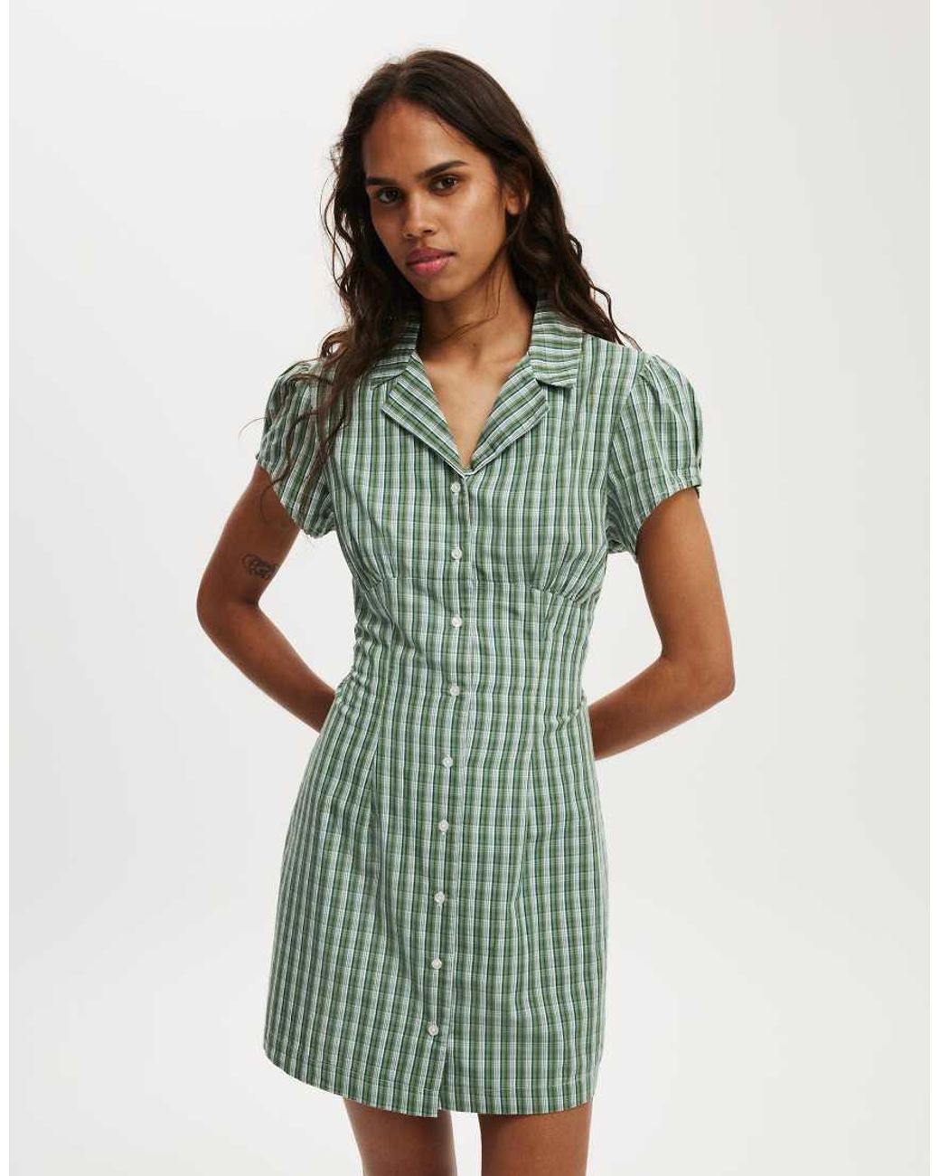 Cotton On Green Scarlet Shirt Mini Dress