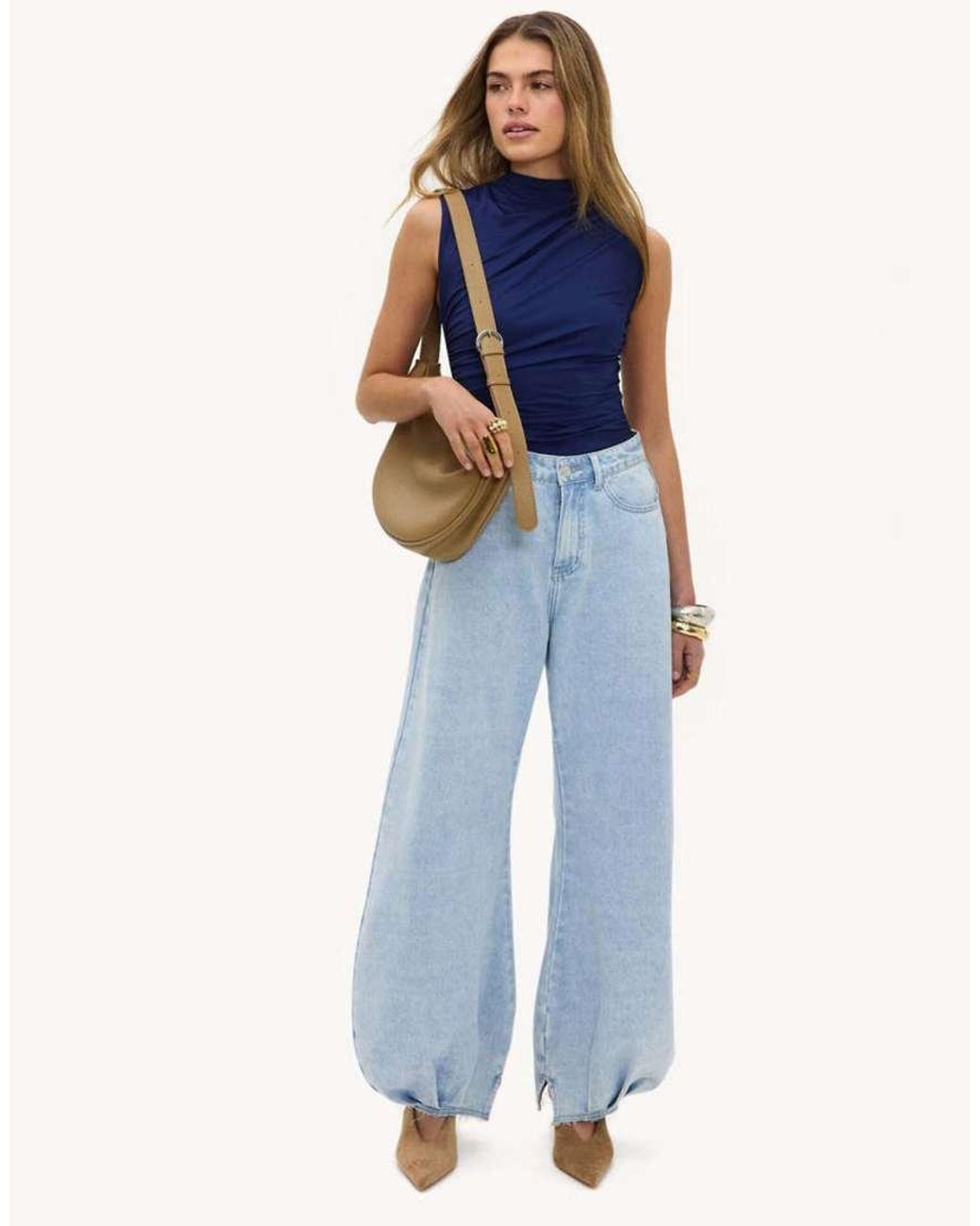Loavies Blue Velvet Embrace Turtleneck Top