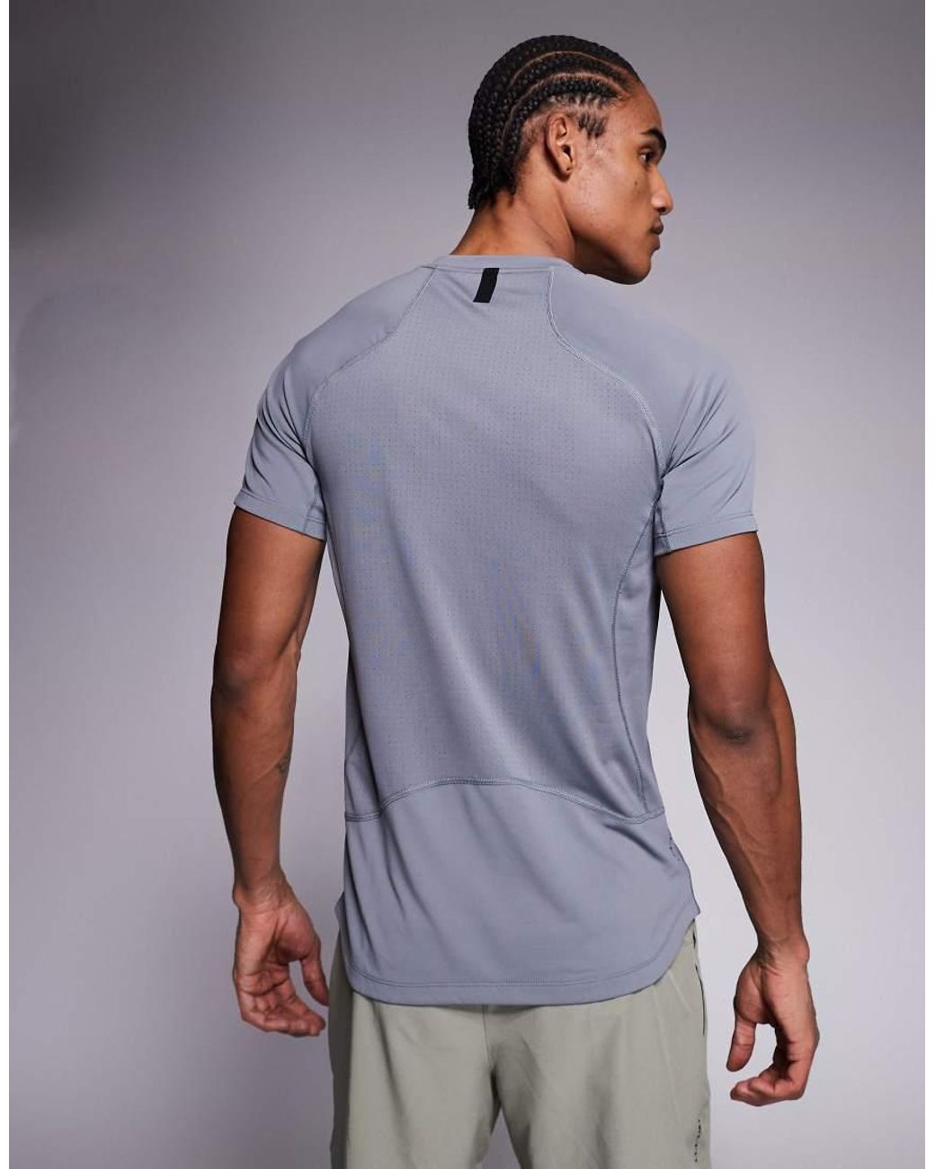 Nike Gray Pro Dri-Fit Muscle Fit T-Shirt for men