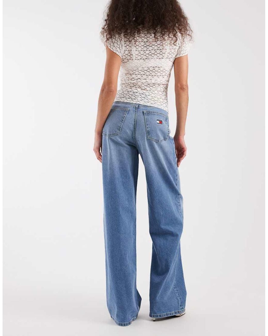 Tommy Hilfiger Blue Claire High Rise Wide Leg Jeans