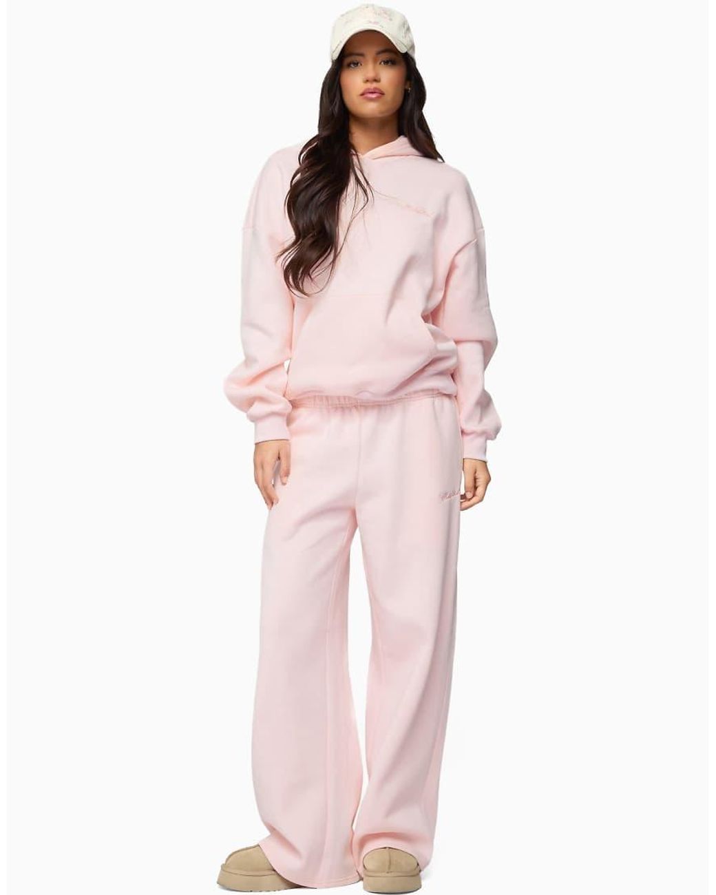 Edikted Pink Basic Girl Oversized Hoodie