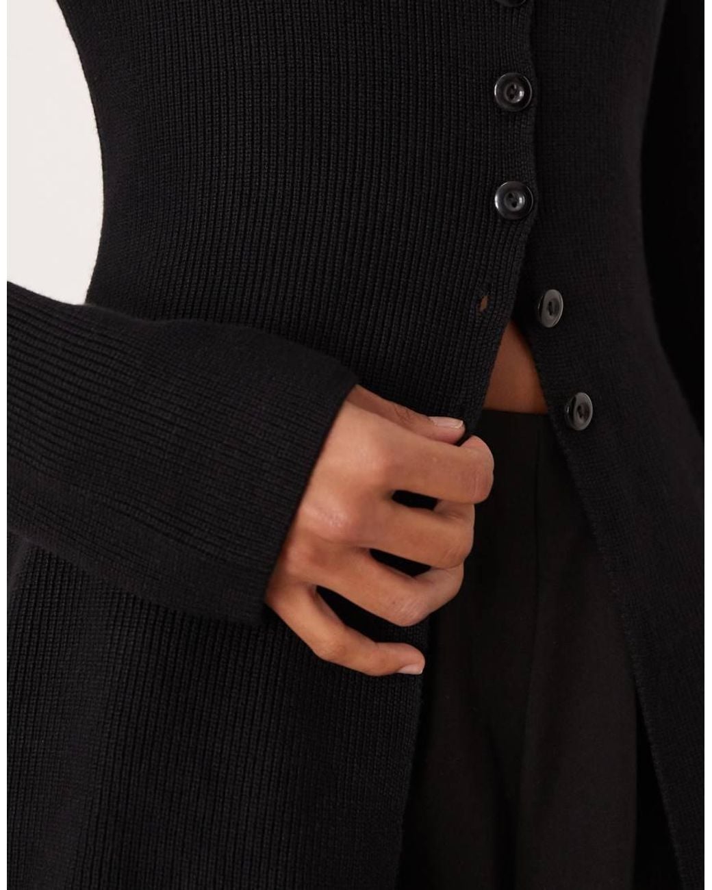 Nobody's Child Black Knitted Longline Cardigan