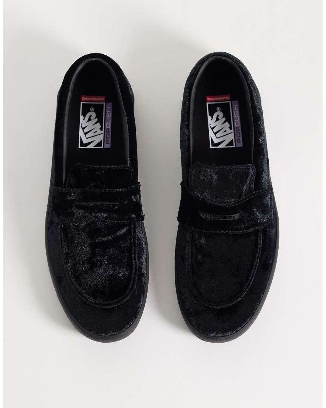 Vans Black Skate Velvet Loafer for men