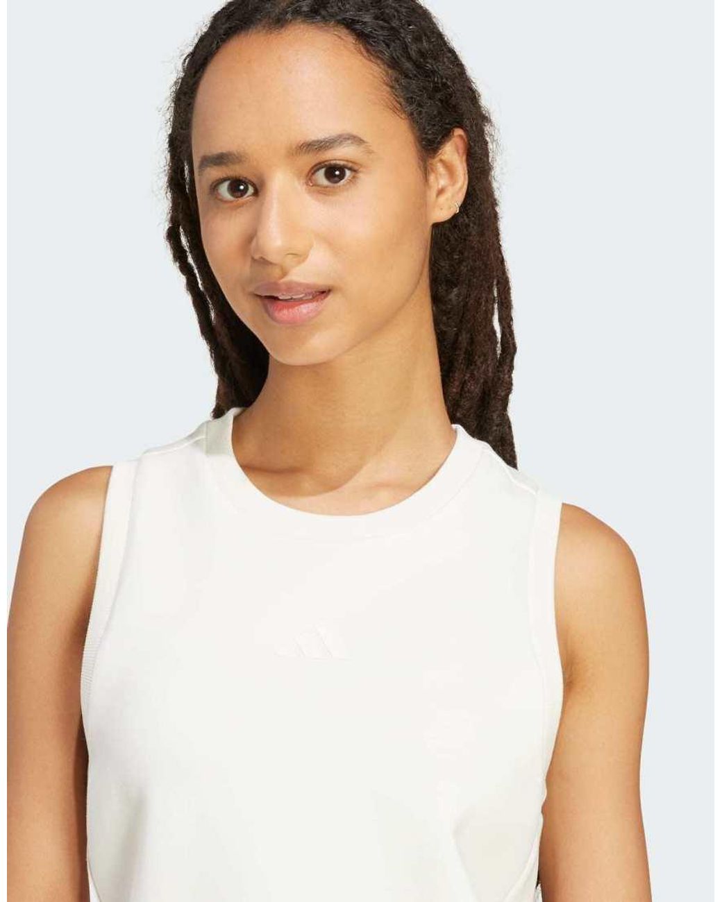 Adidas Originals White Soft Lux Tank