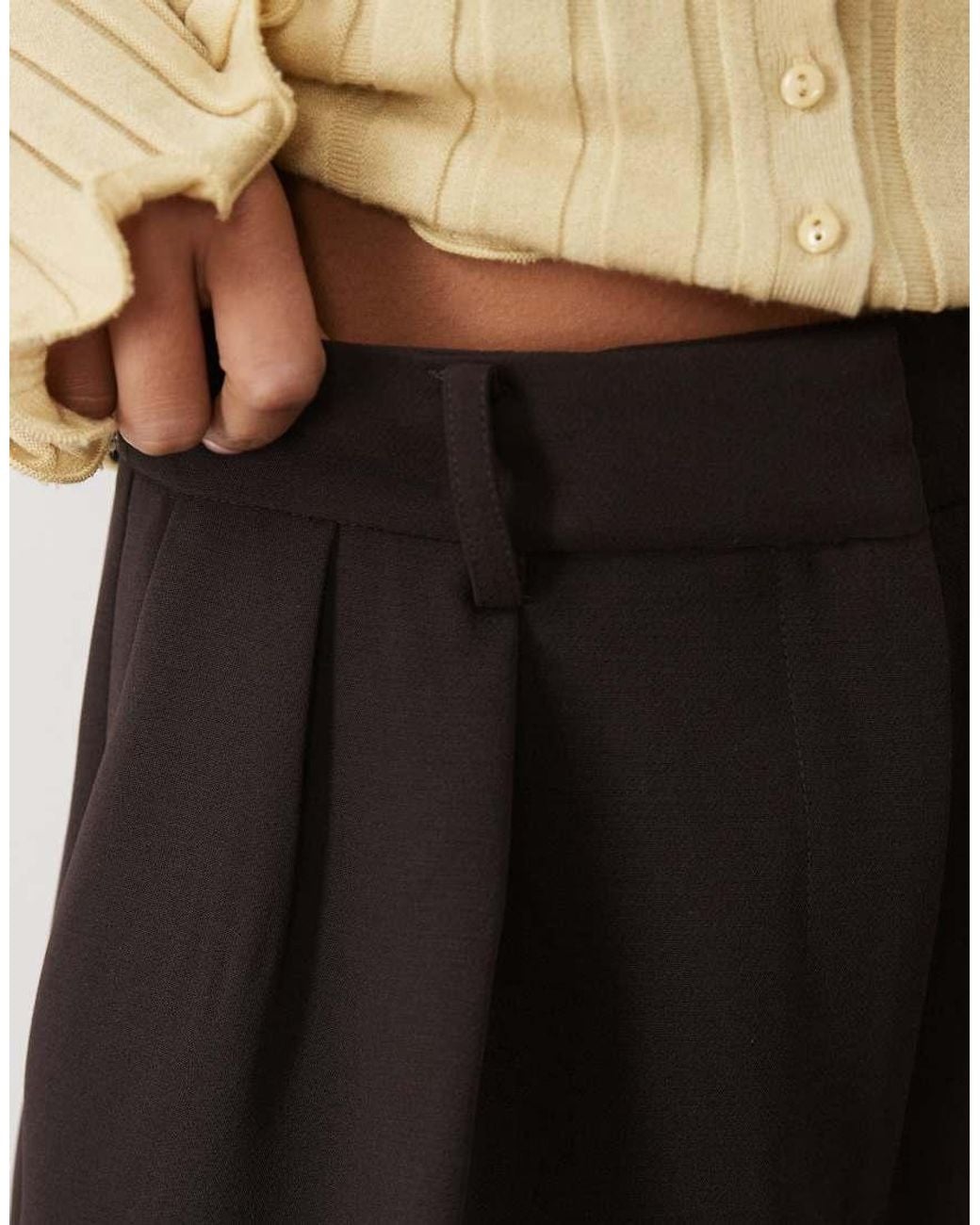 Nobody's Child Natural Tailored Wide Leg Trouser Set