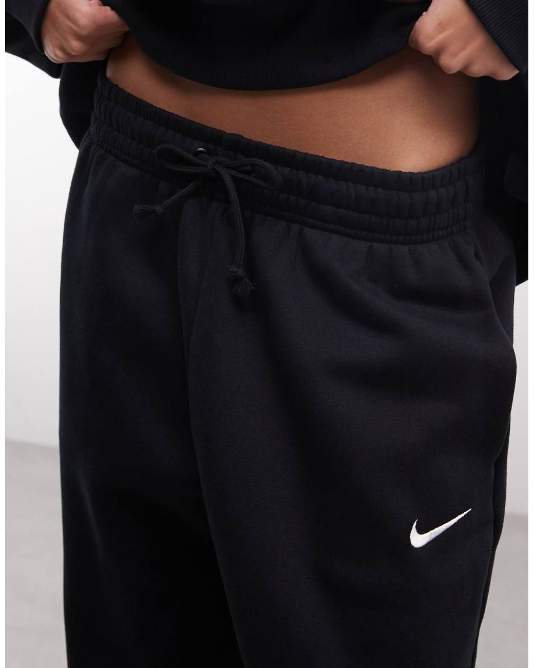 Nike Blue Phoenix Fleece High Waisted Oversized Cuffed joggers