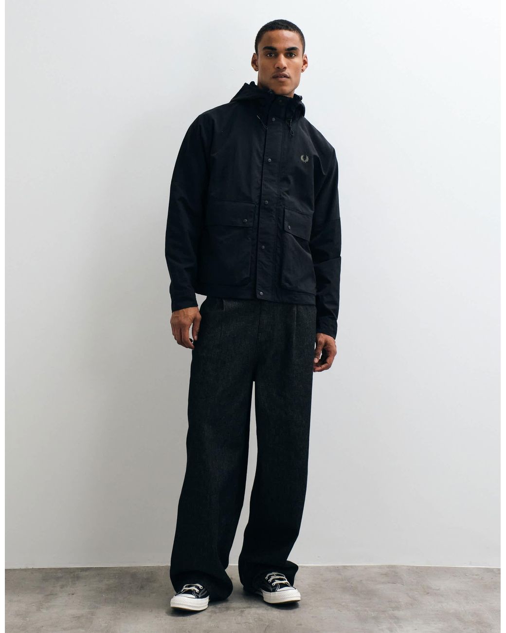 Fred Perry Kurzer ripstop-parka in Blue für Herren