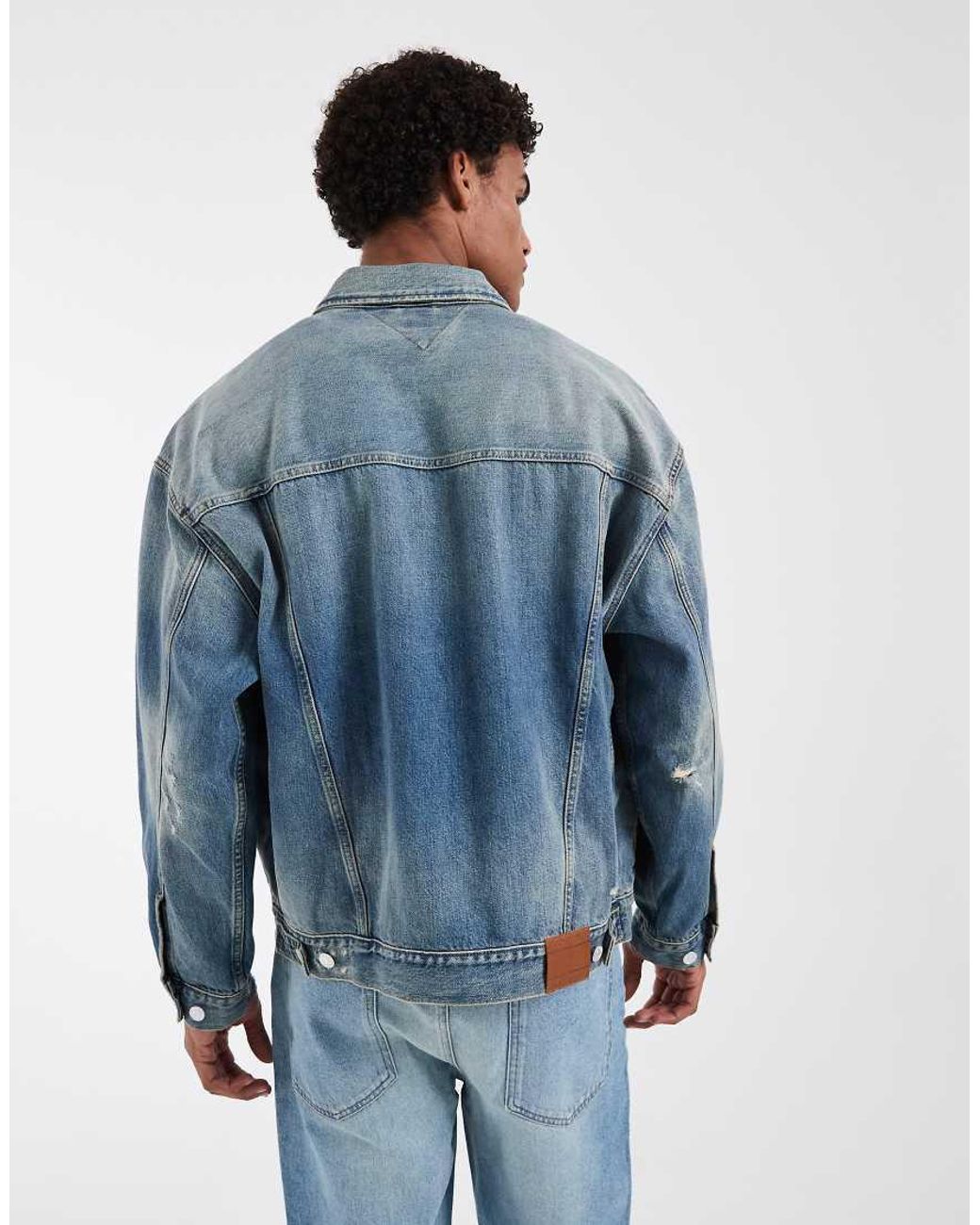 Tommy Hilfiger Blue Oversized Trucker Denim Jacket for men