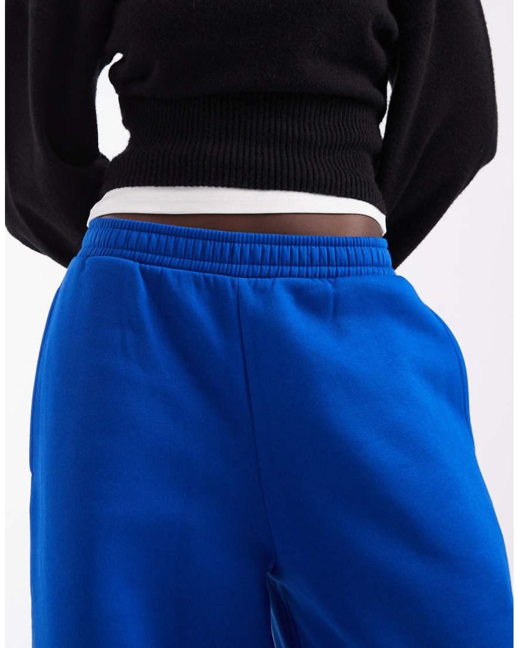 ASOS Blue Asos Design Tall Barrel Leg Brushback jogger