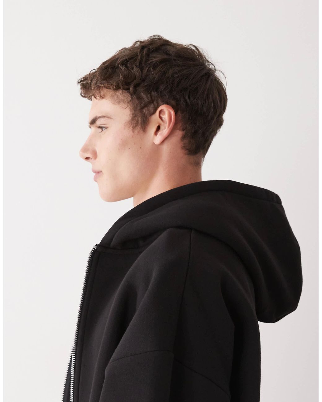 Sweat à capuche zippé à logo ton sur ton Prohibited pour homme en coloris Black