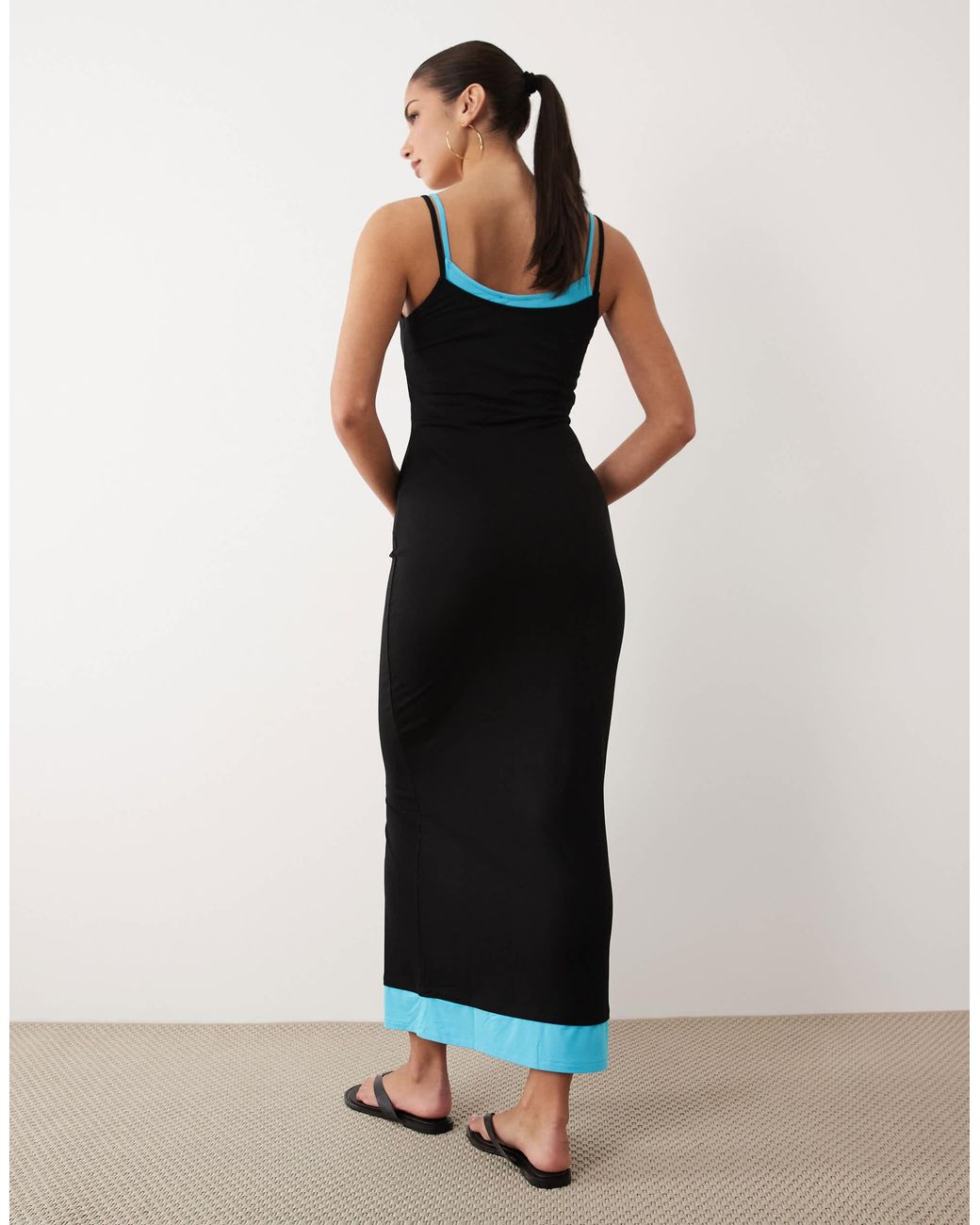 ASOS White Double Layer Maxi Dress