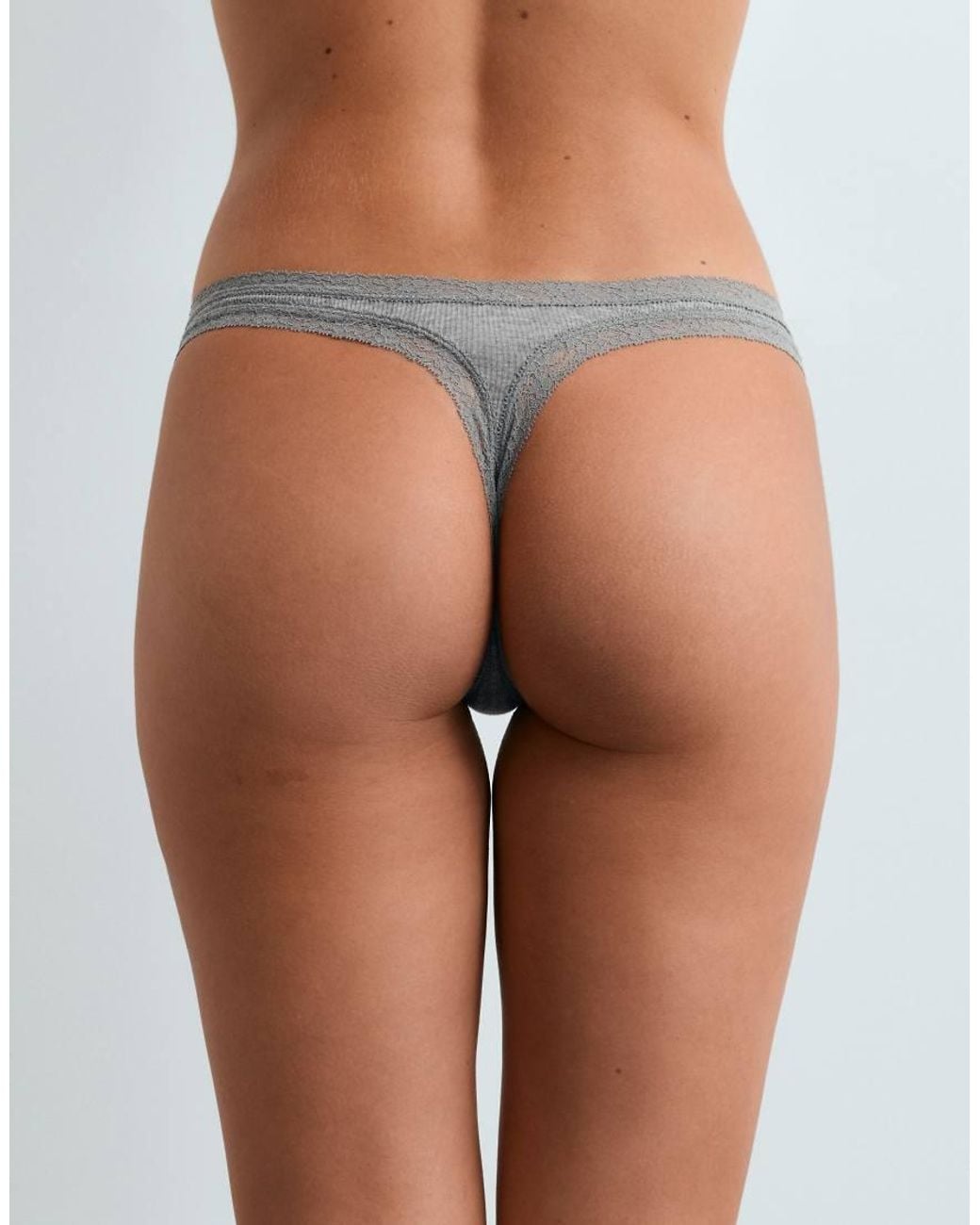 Oysho White 3 Thongs With Cotton Rib