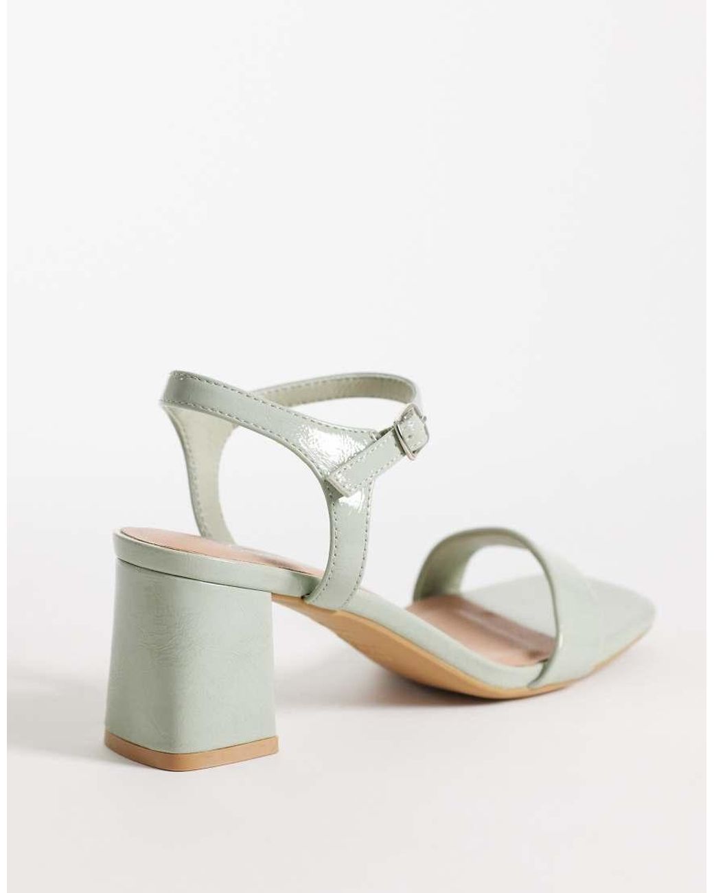New Look White Blocked Heeled Sandal