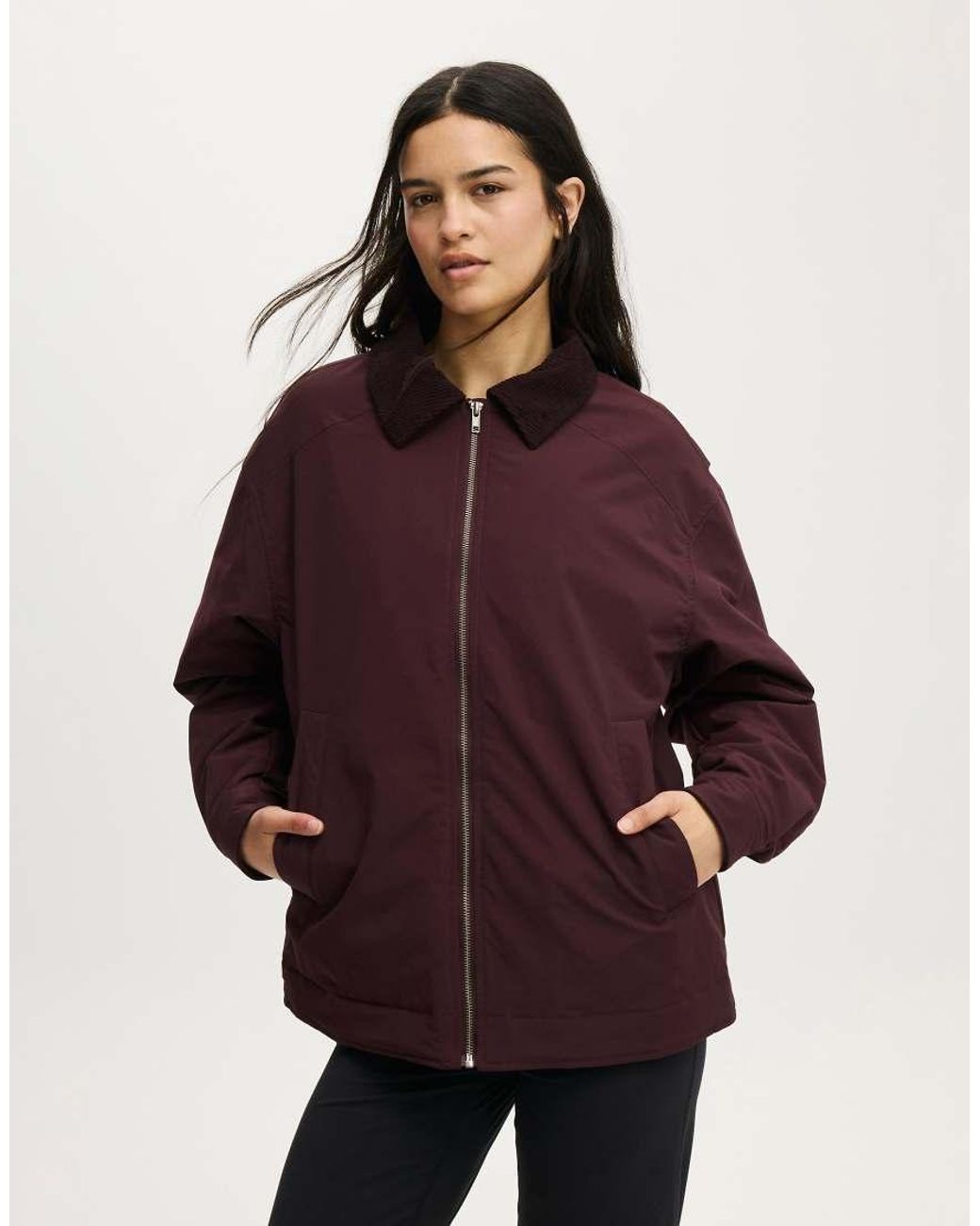 Cotton On Purple Contrast Collar Oversized Jacket