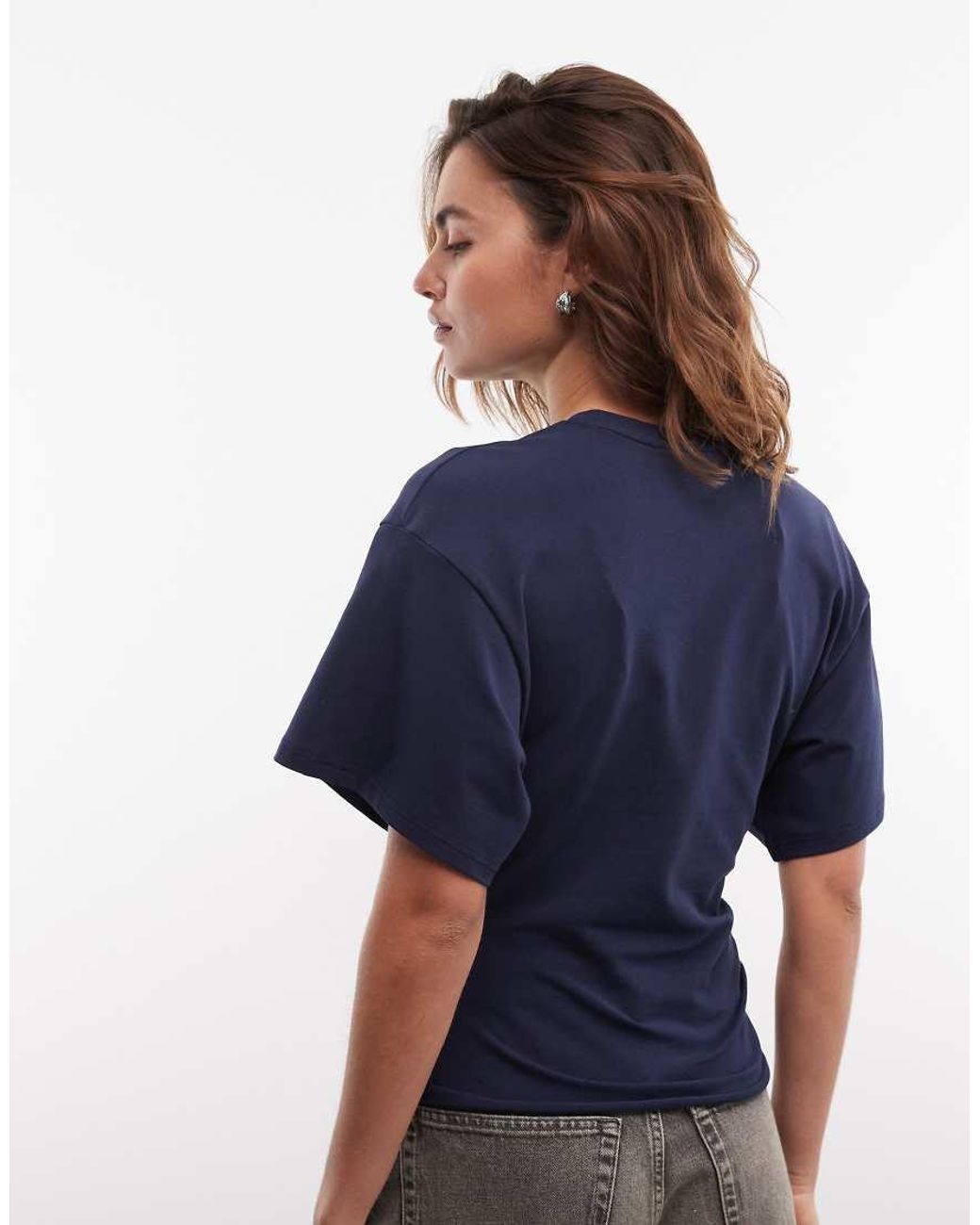 Weekday Blue Cinched Waist T-shirt