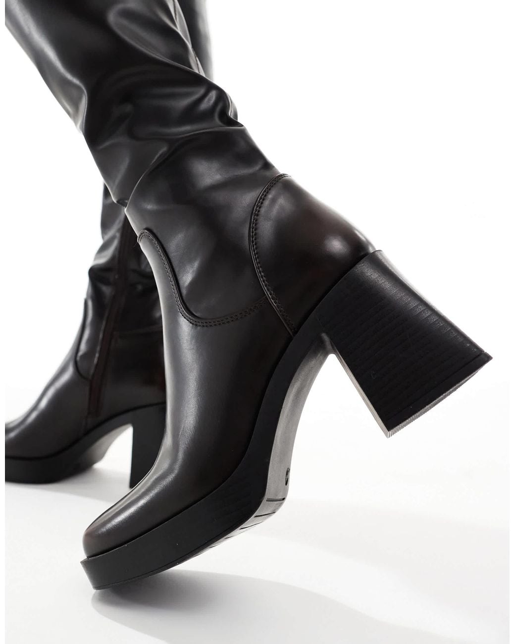 Schuh Blue Doja Chunky Knee Boots