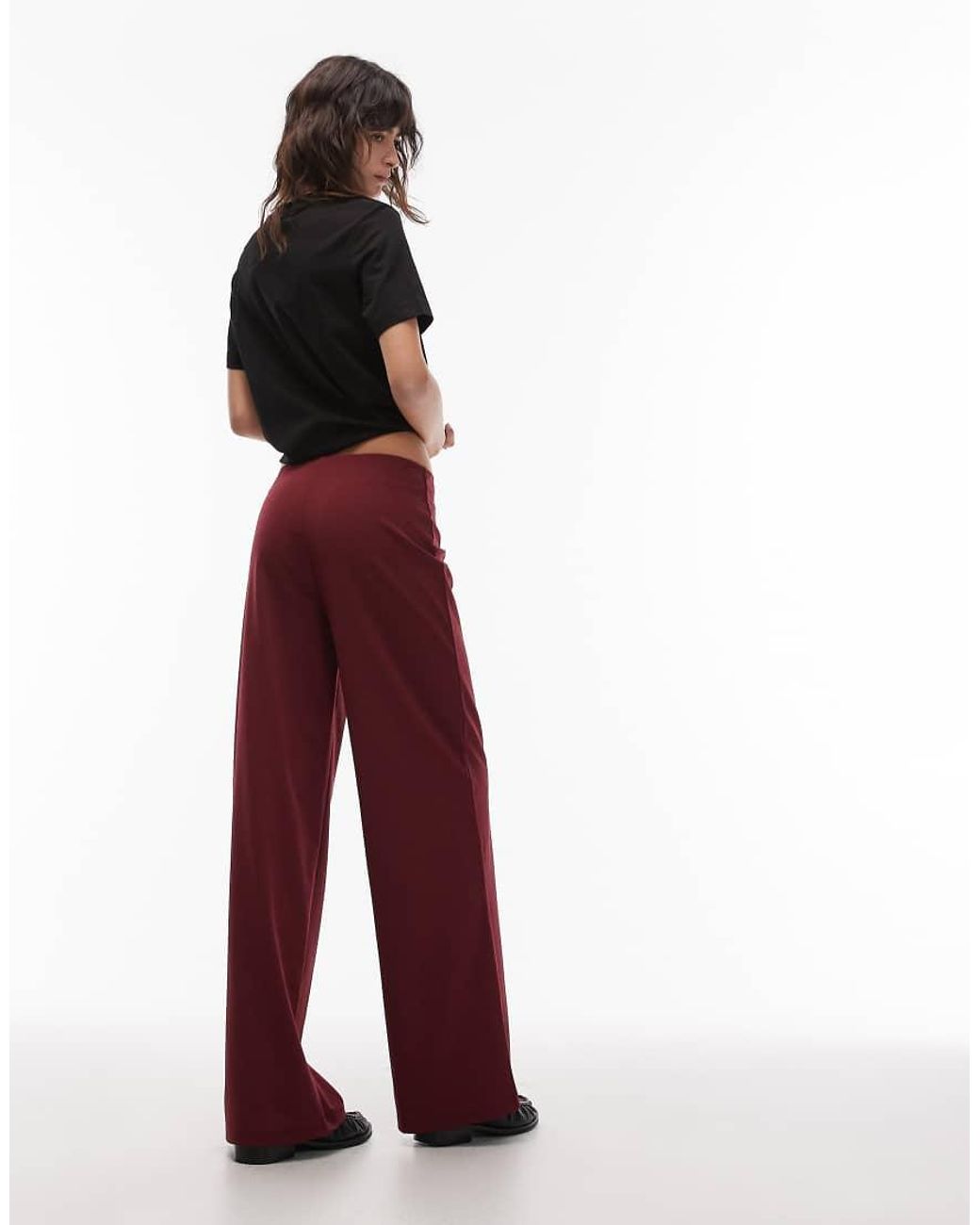 ASOS Red Co-ord Wide Leg Trouser