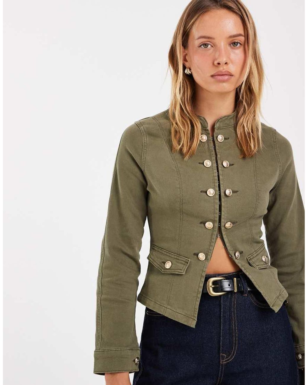 ASOS Multicolor Shrunken Denim Drummer Boy Jacket