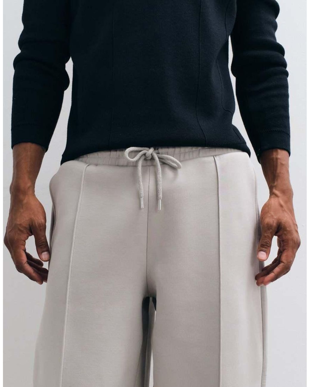 ASOS White Oversized Balloon Fit Sweatpants for men