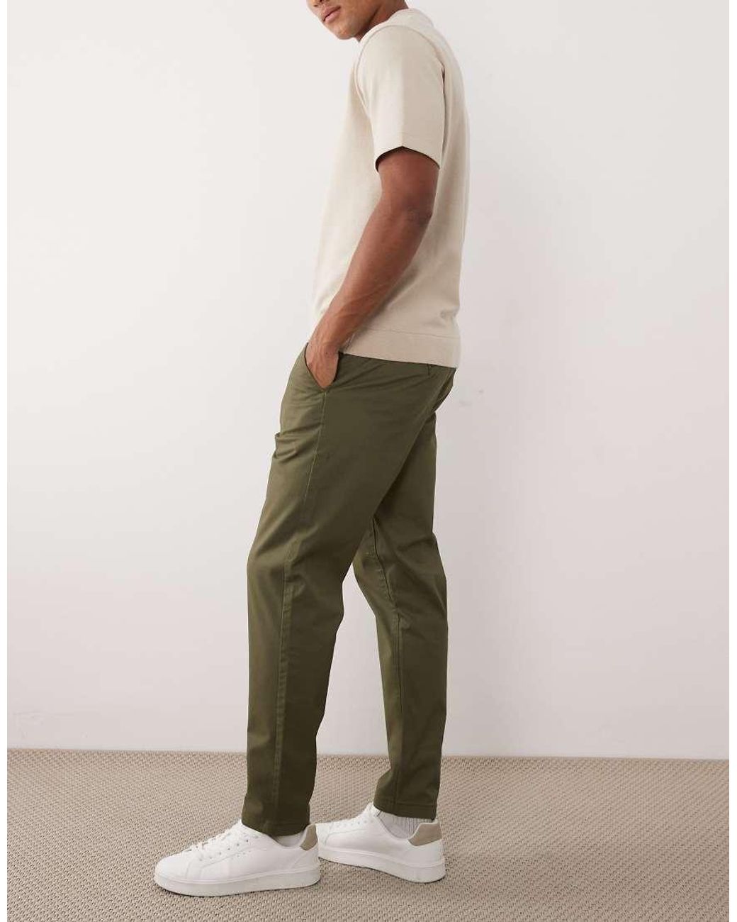 ASOS Natural Tapered Fit Chinos for men