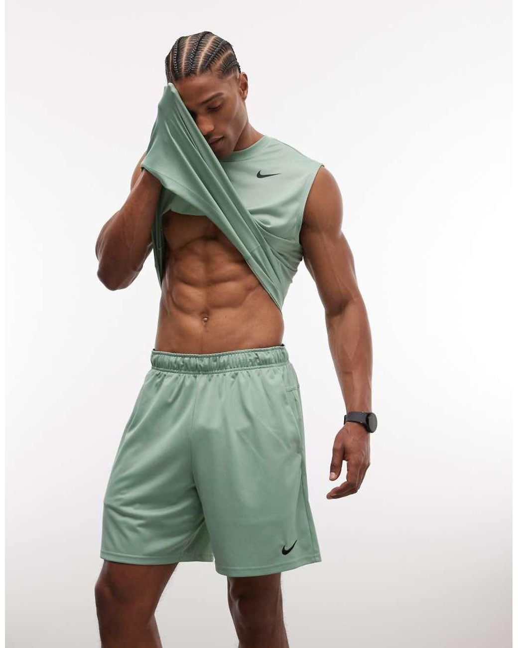 Nike Green Dri-Fit Flex 7 Inch Shorts for men