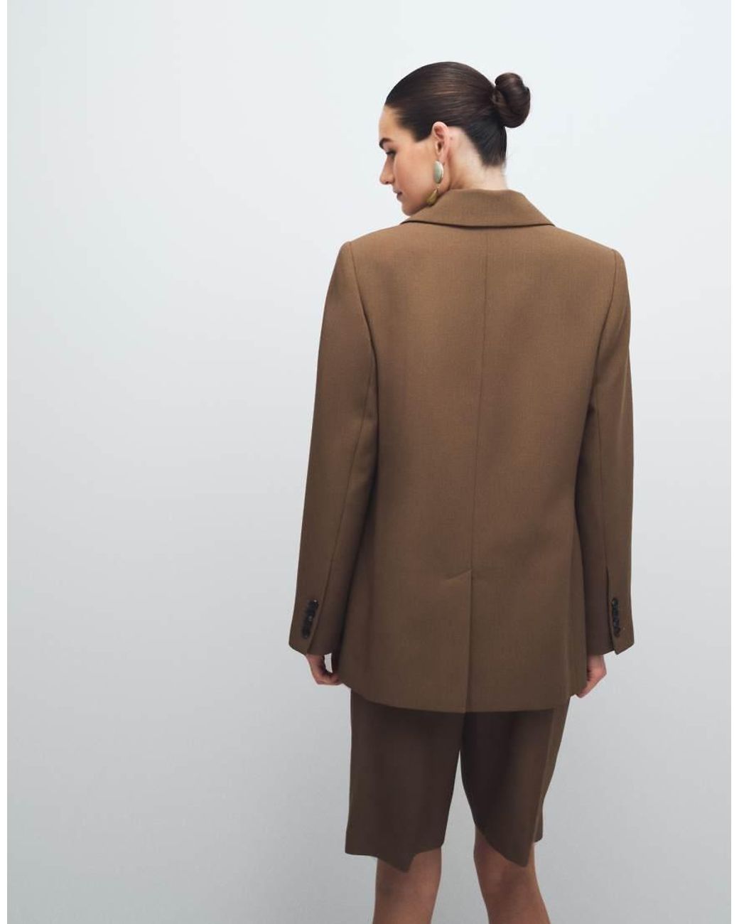 ASOS Brown Tailored Longline Relaxed Blazer