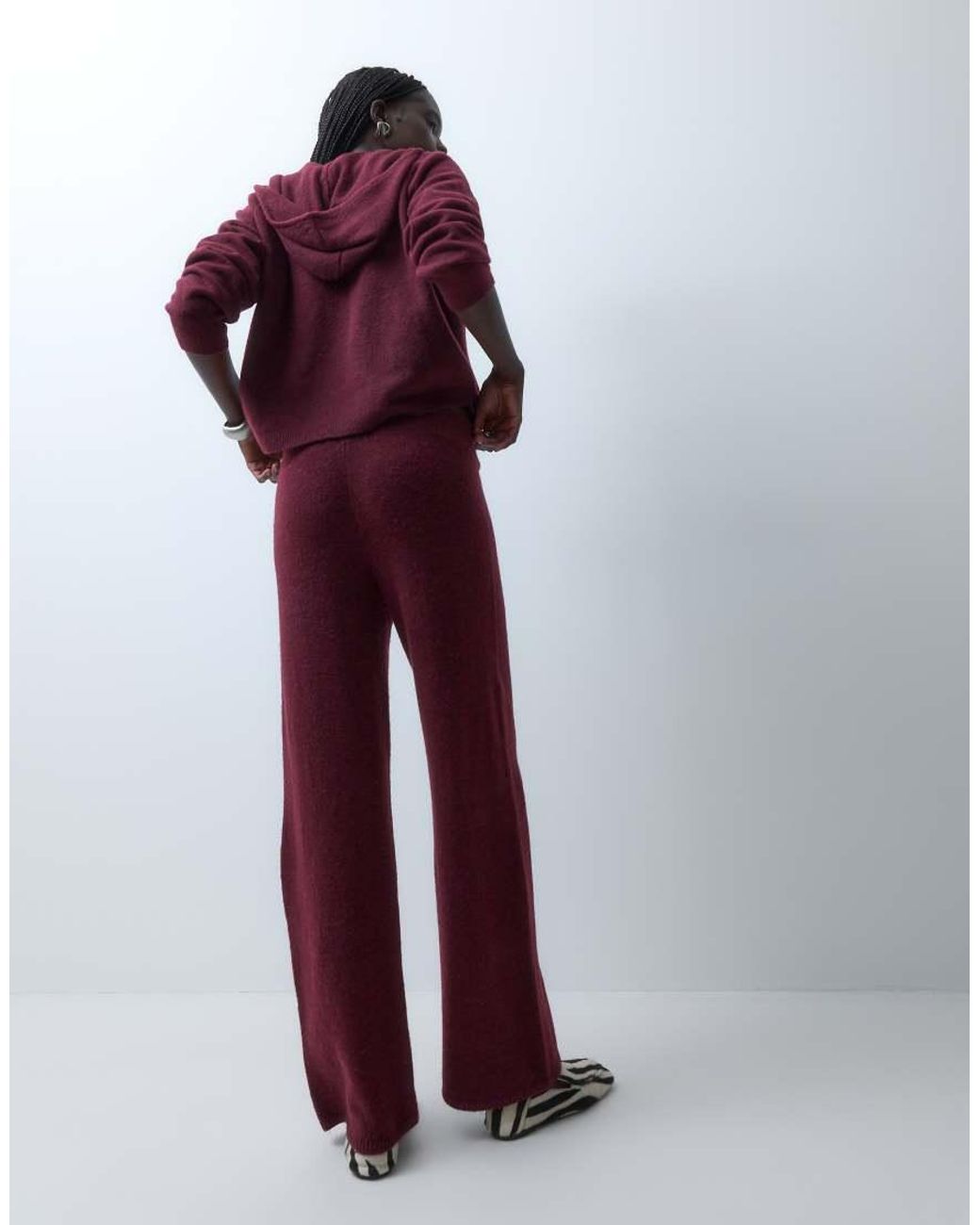 Vero Moda Purple Wide Leg Knitted Trousers Co-ord