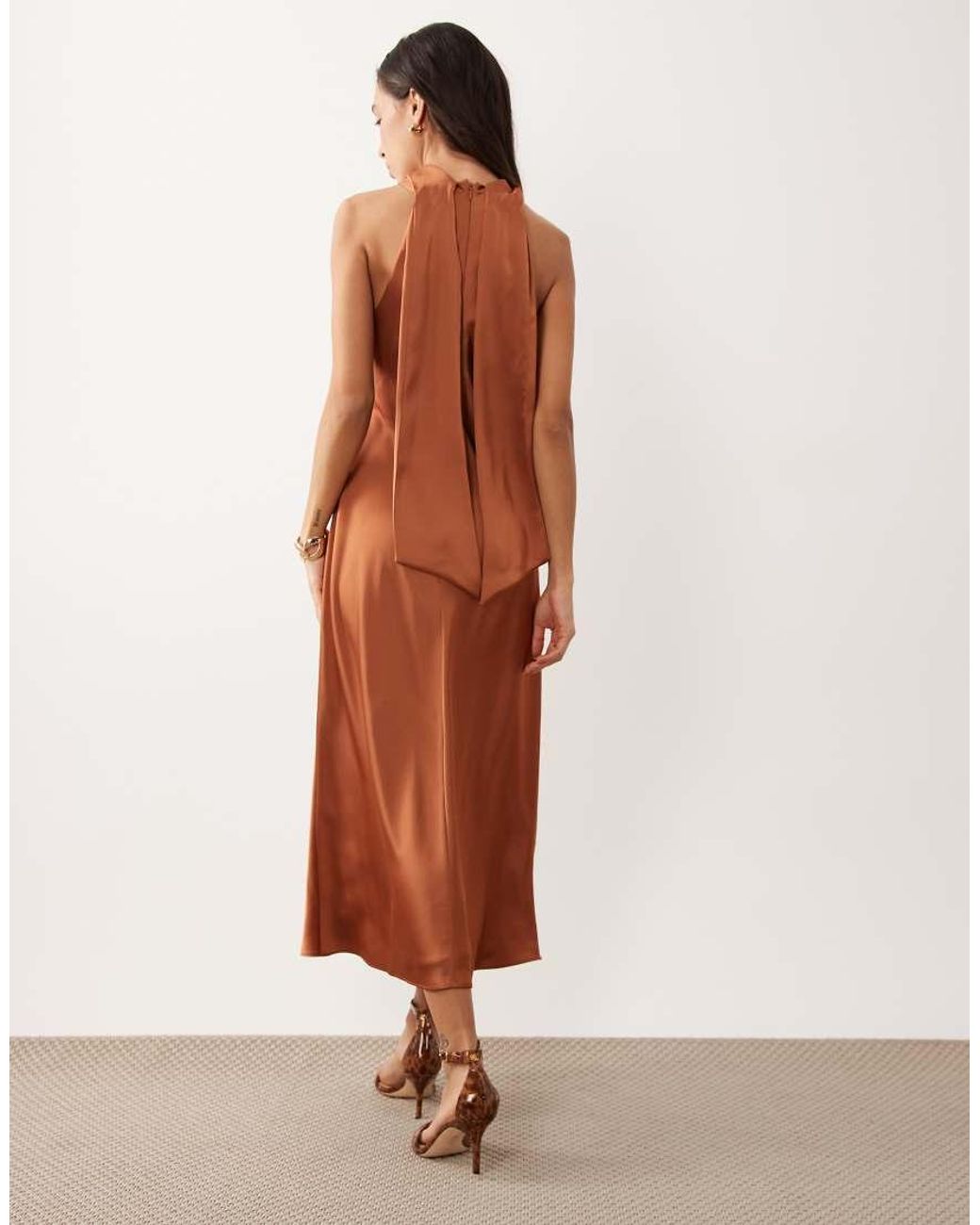 Ralph Lauren Red Halter Neck Maxi Dress