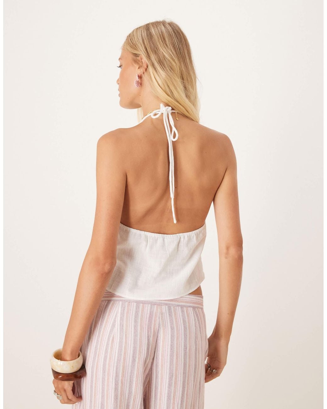 ASOS Natural Textured Doily Insert Beach Cami Top