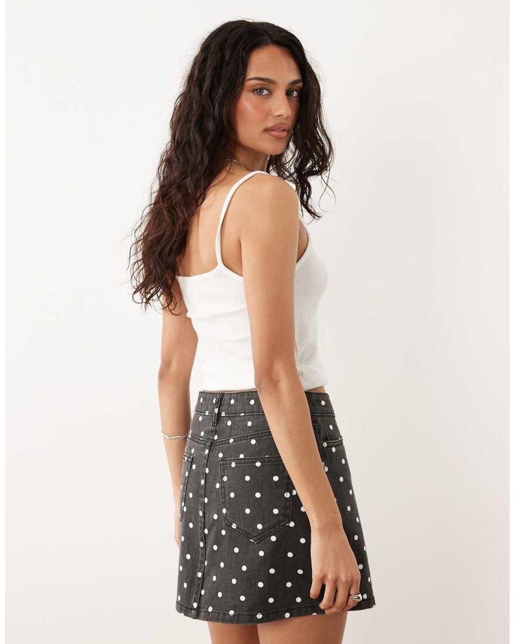 Threadbare Black Co-ord Denim Mini Skirt